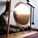 Grande Gong da Tavolo con Moneta i-Ching - 50x42cm