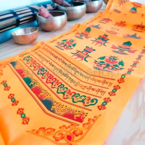 Khata Arancione - Sciarpa Tibetana di Buon Auspicio