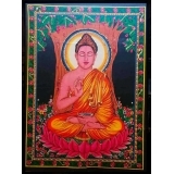 Batik Buddha Vitarka Mudra - Telo con Applicazioni