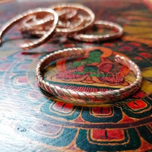 Bracciale Tibetano Due Metalli - Rame e Ottone