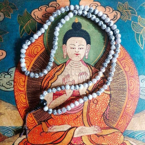 Japamala Tibetano in Diaspro Picasso - Collana Mala 108 Grani