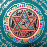 Mandala Tibetano - Stella OM e Om Mani Padme Hum - Cod. MAND-3