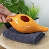 Neti Lota / Neti Pot - Lavaggio Nasale - Ceramica Arancione