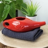 Neti Lota / Neti Pot - Lavaggio Nasale - Ceramica Rossa