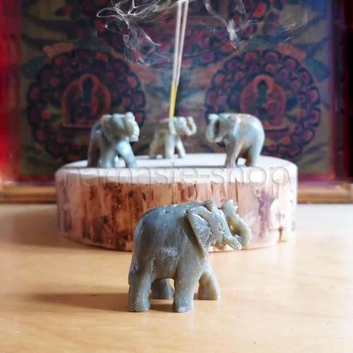 Porta Incenso - Piccolo Elefantino in Pietra