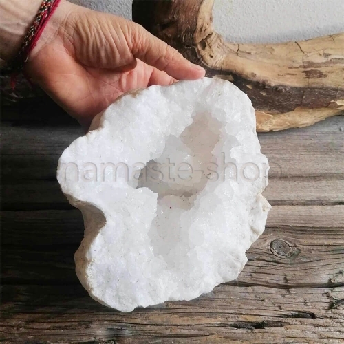 Grande Geode di Quarzo Neve